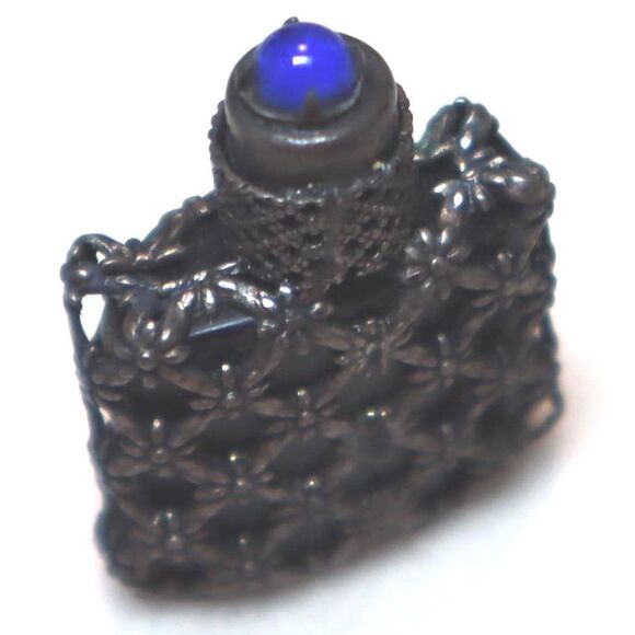 Vintage Silver Filigree French Perfume Bottle